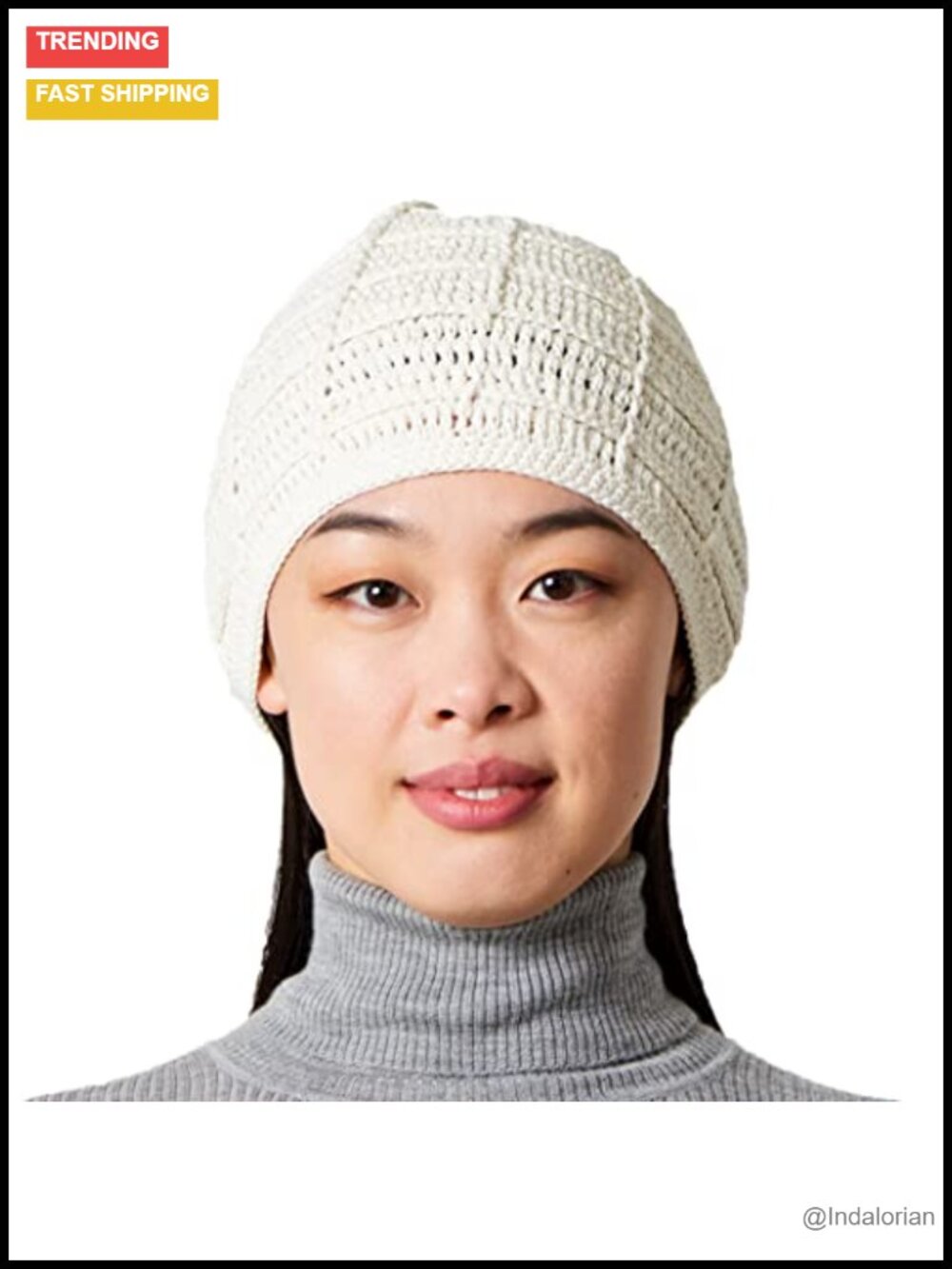 Handmade Cotton Crochet Slouch Beanie Chemo Hat